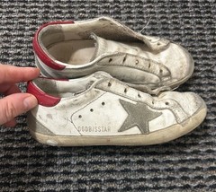 Golden Goose Leather Lace Up Low Top Sneakers White Size 32
