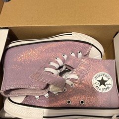 Converse Chuck Taylor All Star 1V Hi Unisex Kids US 2 Purple Glitter High Top