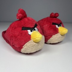 Angry Birds Red Bird Plush Slippers 2011 Size Small Kids 13-1 CWT Collection NEW