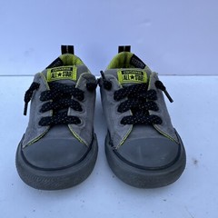 Converse All Star Shoes Punk Gray Green Infant Size 8 No Time To Lace Skater