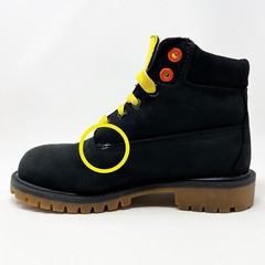 SpongeBob x Timberland Premium 6” Waterproof Boots Black Nubuck Leather Youth 13