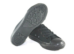 CONVERSE CHUCK TAYLOR ALL STAR 314786F BLACK MONO CANVAS SHOE KIDS (PS) CASUAL