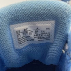 Jordan True Flight 343796 140 White/University Blue-Black Little Kid’s Size 8C