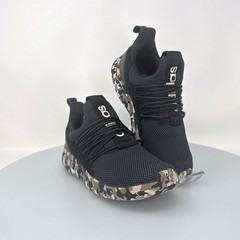 Adidas Lite Racer Adapt 7.0 Kid’s Size 6 Black Camo Sole Sneaker IE6383 Used