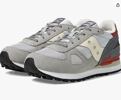Saucony Shadow Original Little Big Kid Unisex Sneaker Grey/Red Size 1.5M