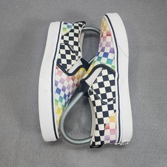 Vans Slip-On Rainbow Checkerboard Multicolor Skate Shoes Youth Size 4.0