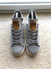 Adidas Stan Smith J Grey Suede Mens Size 5/Wmns 6.5 BA7352