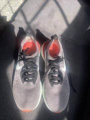 Nike Epic React Flyknit Shoes Youth 7 Gunsmoke Teal Running Sneakers