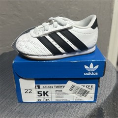 adidas Taekwondo Lace CF E JP9536 White Black Sneaker US 5K Unisex Kids