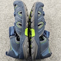 Merrell Hydro Hiker Sandal Kids Size 13M Navy Blue Lime Green Waterproof *Paint