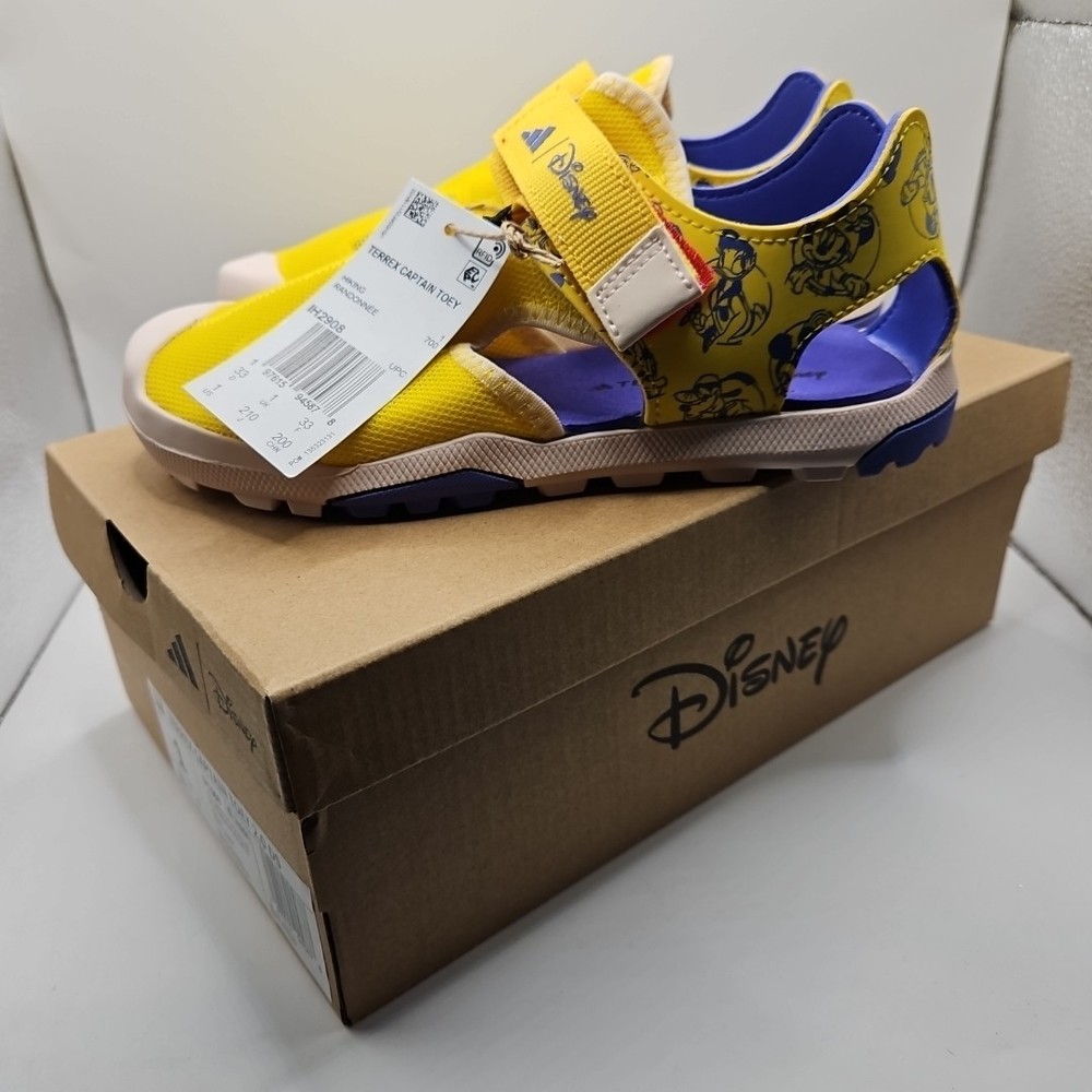Disney Adidas Terrex Captain Toey Size 1 Kids Sandals Yellow And Blue