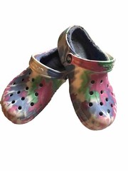 CROCS Clogs Kids Size J 1 Fleece Lined Youth Slip On