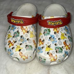 Kids Limited Edition Crocs Classic Pokémon White/Multicolor Clogs Size J 4
