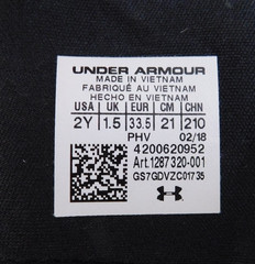 Under Armour Ignite V Slide Sandals Black Youth Size 2 Heatgear Footbed 4D Foam