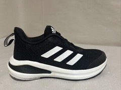 Size 10.5 K- Adidas Fortarun Kid’s Black white Sneakers