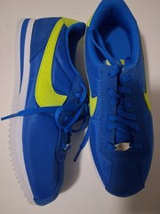 Nike Cortez GS Blue/Yellow Synthetic Low Top Sneakers 6Y IB7748-406