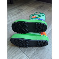 Cat & Jack Rain Boots Kids Size 10 Green New Caterpillar Pull-On Waterproof