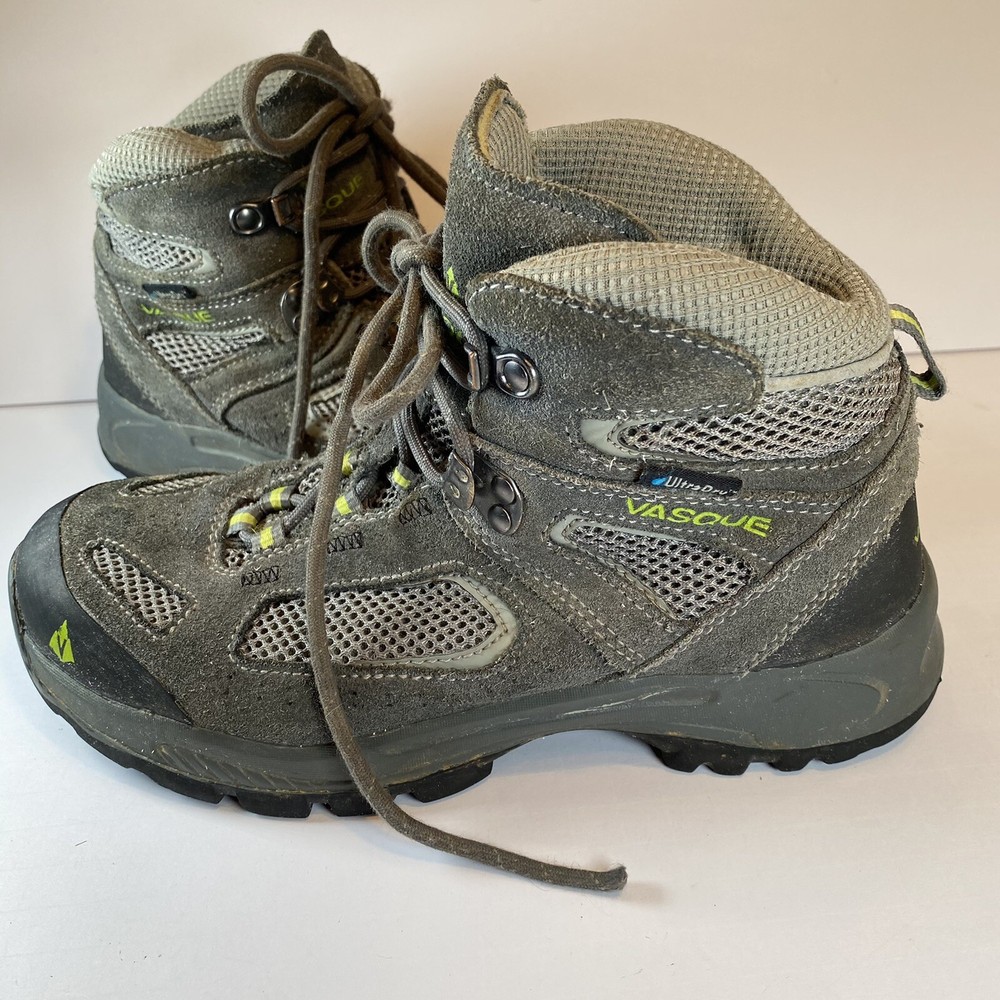 Vasque Breeze Unisex Youth Hiking Boots Youth 5 Gray Waterproof Lace Up 7213