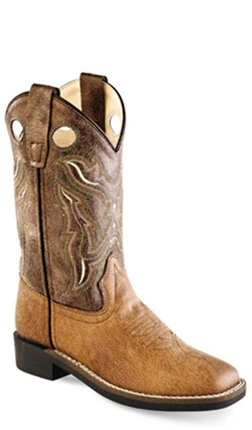Old West Kid’s Cowboy Boot, 9113, Brown, Size 9.5