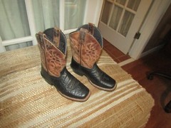 Dan Post DPC2944 Black Brown Bullhide Cowboy Boots Youth Size 13.5 D Western