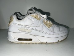 Nike Air MAX 90’s Sneaker White Athletic Shoes US SZ 6Y CD6864-100 VJ