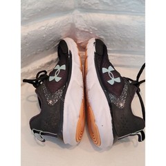 Under Armour Assert 9 GS Paint Splatter black tile blue shoes youth size 5Y