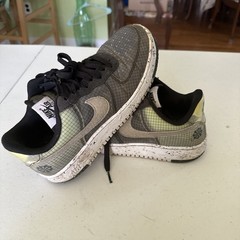 Nike Force 1 Crater Sneaker Shoes 8.5 Black/White/green -Volt DH2521-001