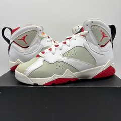 Jordan 7 Retro Hare White True Red Light Silver US Size 6.5Y Youth GS 304774-125