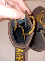 NWOB Dr. Martens 1460J Brown Leather Combat Boots Unisex Kids US Size 1 Lace Zip