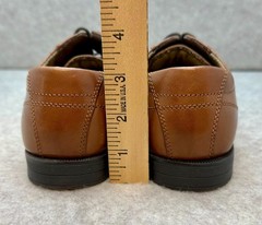 Florsheim Kids British Tan Midtown Plain Toe Derby Oxford sz 4.5 (S2426)
