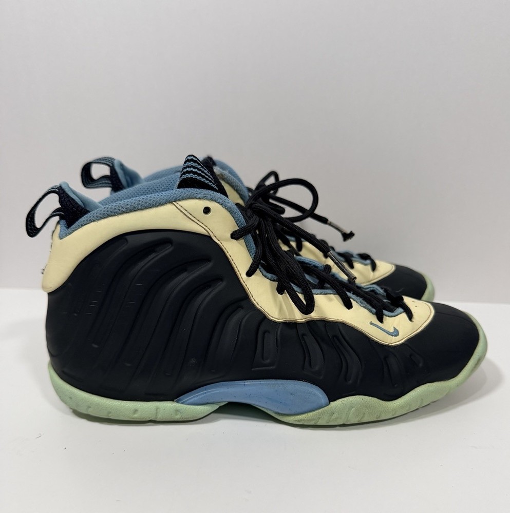 Nike Little Posite One Foamposite Gs Black-University Blue Sz 5Y [DH6490-001]