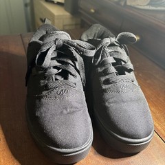 Heelys Pro Launch 20 All Black Canvas Wheeled Skate Skating Shoes Youth Sz 6