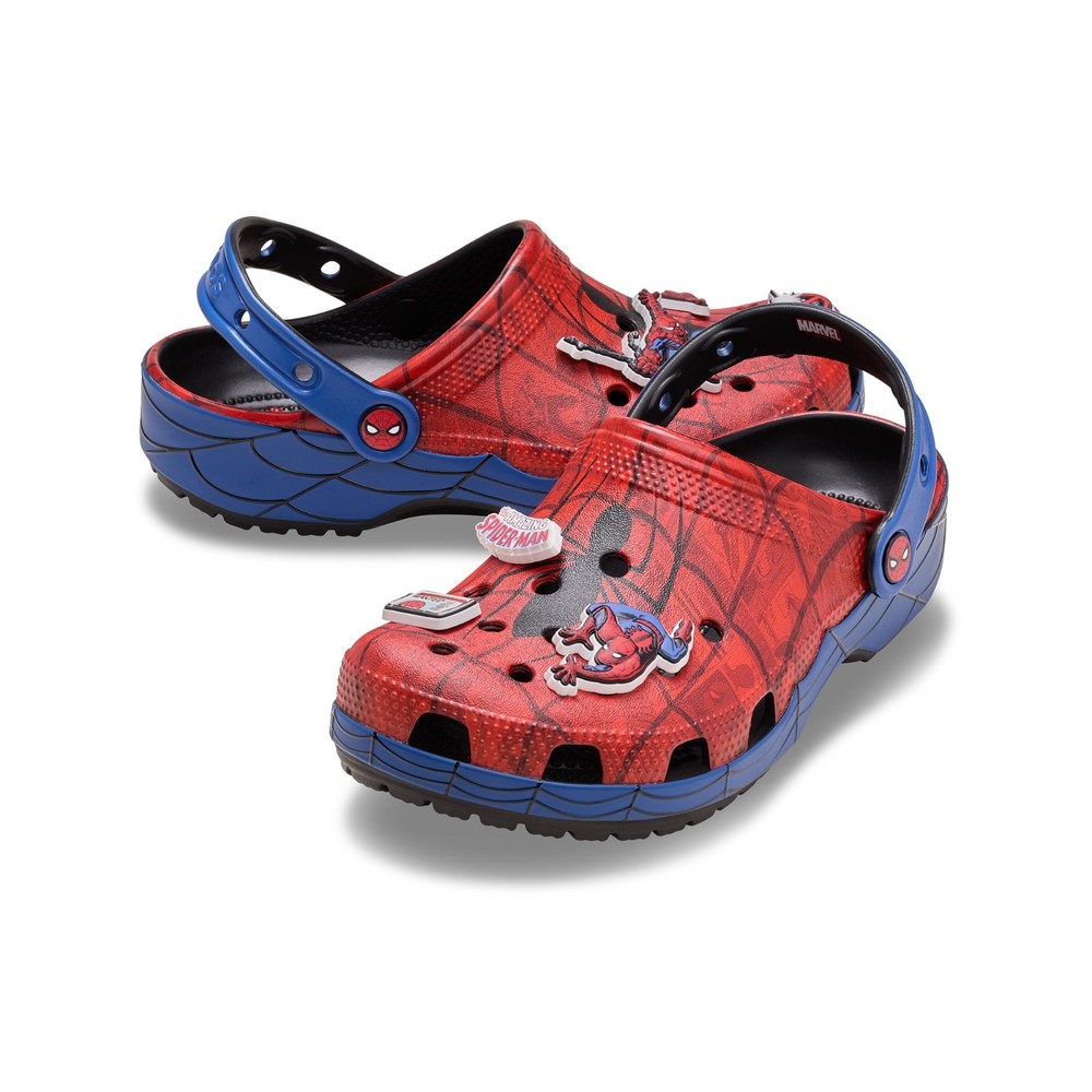 Crocs x Marvel Spider-Man (Multi) Pre-School Kids Classic Clog Shoes 211409-90H