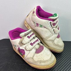 Vintage 90s Barney Shoes Toddler 6.5 Sports Purple Dinosaur Y2K