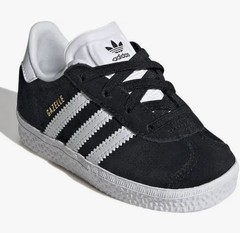 Adidas Kids 7.5K Gazelle CF EL I Black/White IH0338