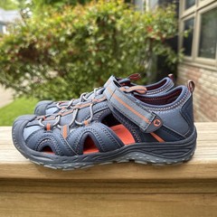 Merrell Hydro H2O Hiker Navy/Orange Sandals Shoes Big Kids Sz 2M EXCELLENT