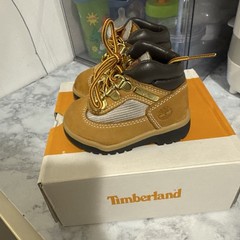 Timberland Field Boot Wheat Brown Nubuck Waterproof Lace-Up Unisex Kids Size 4