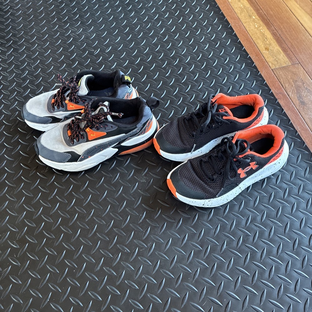 Under Armour BGS Surge 4 Training Running Shoes 4y Puma PUMA Vis2k Full Throttle