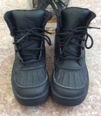 Nike Woodside II High Black Leather/Nylon Sneaker Boots Youth Sz 2Y #524873-001