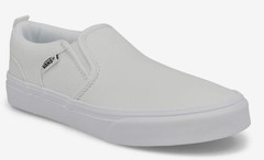Vans Asher White Slip On Canvas Sneaker Youth Kids Boy’s/Girl’s Size 13 Shoes