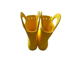 Crocs Unisex-Child Handle It Rain Boots Pull On Yellow Kids Size J2