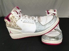 Jordan Flight Origin 2 White Grey Elephant Pink 729519-160 Youth 8Y