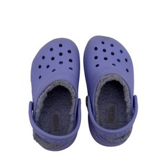 Crocs Kids Classic Lined Clogs Purple Fleece Warm Comfort Shoes C9