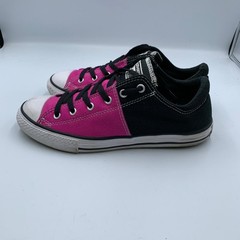Converse Chuck Taylor Madison Ox 651748F Kids 6 Skate Shoes Black Pink Sneakers