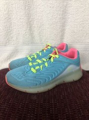 Reebok ZIG KINETICA Junior SIZE 3 Neon Blue/Pink FW7153 Lace Up Casual Shoes