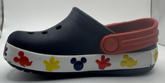 Crocs Disney Kids Fun Lab Mickey Mouse Clog Child Sz 6 Navy w/White Red Yellow