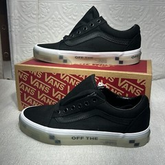 Vans Old Skool OTW Foxing VN0A5AO92HT Black Sneaker Shoes Size 3.5 Kids