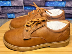 Kids‘ Unisex Brown Oxford Dress Shoes Size 13 NEW