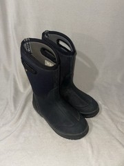 Bogs Classic High HA Waterproof Rain Boots Black Unisex Kids US 5 EU 38 Pull On