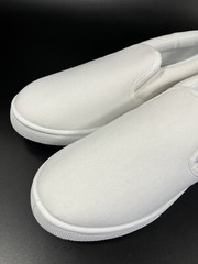 FabKids Unisex Classic Slip On Sneaker White Little Kids US SIZE 3